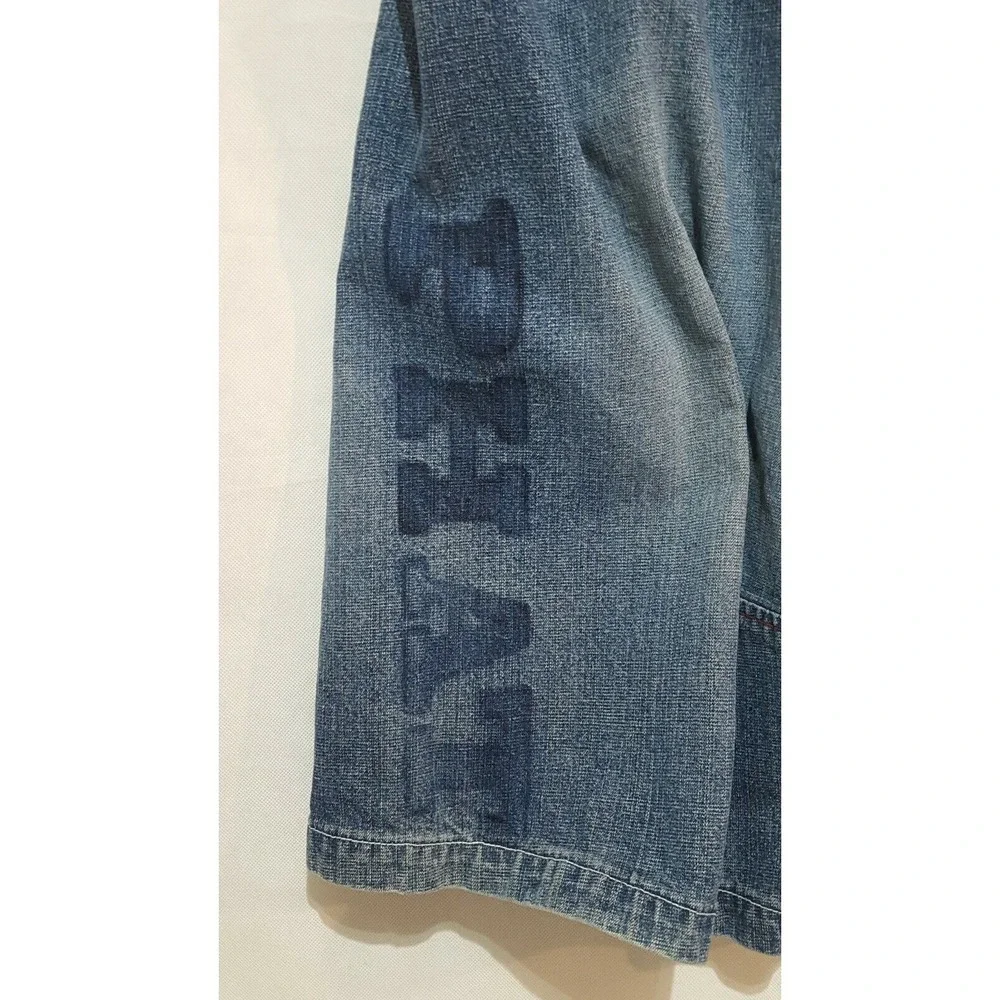 Phat Farm Denim Jean Shorts Mens Size 36 Hip Hop Baggy Y2K Pockets